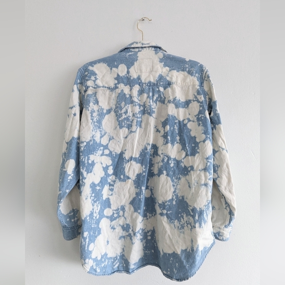 Rails Bleached Button Down Denim Shirt Size M Wom… - image 5